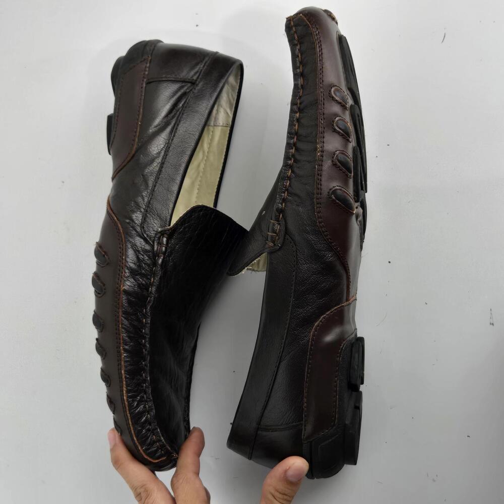 019 Kenneth Cole Reaction Men's Dark Brown Leather loafer Slip On Size 11M - Picture 5 of 9